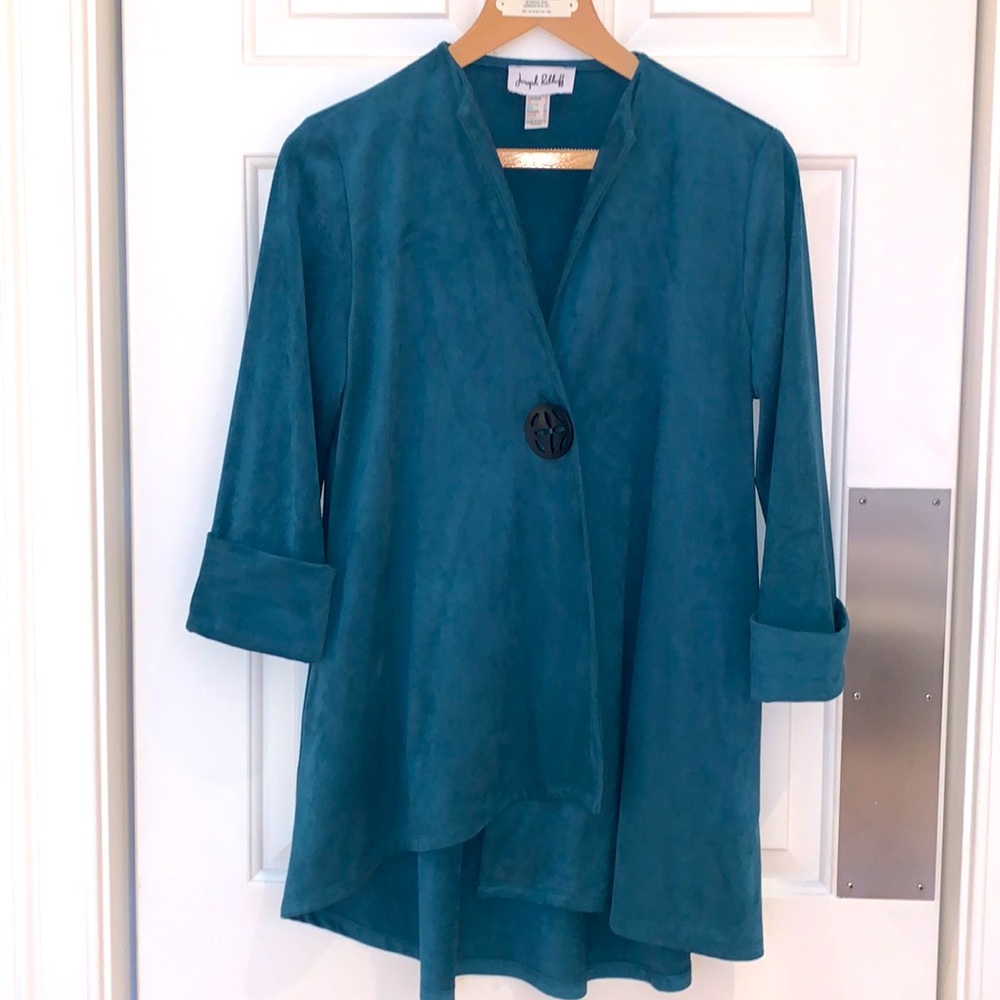 Joseph Ribkoff Faux Suede Jacket Womens Size 4 - Picture 4 of 14